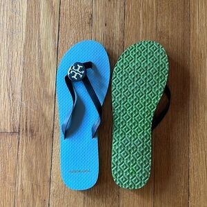 Tory Burch flip flops worn one time perfect